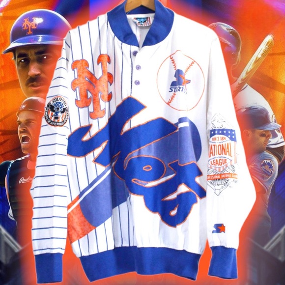 💎ViNTaGe 💎NeW YoRK MeTs ⚾️ BiG LoGo STaRTeR ⭐️ PuLLoVeR JaCKet and Hat🧢🧥 - Picture 6 of 10